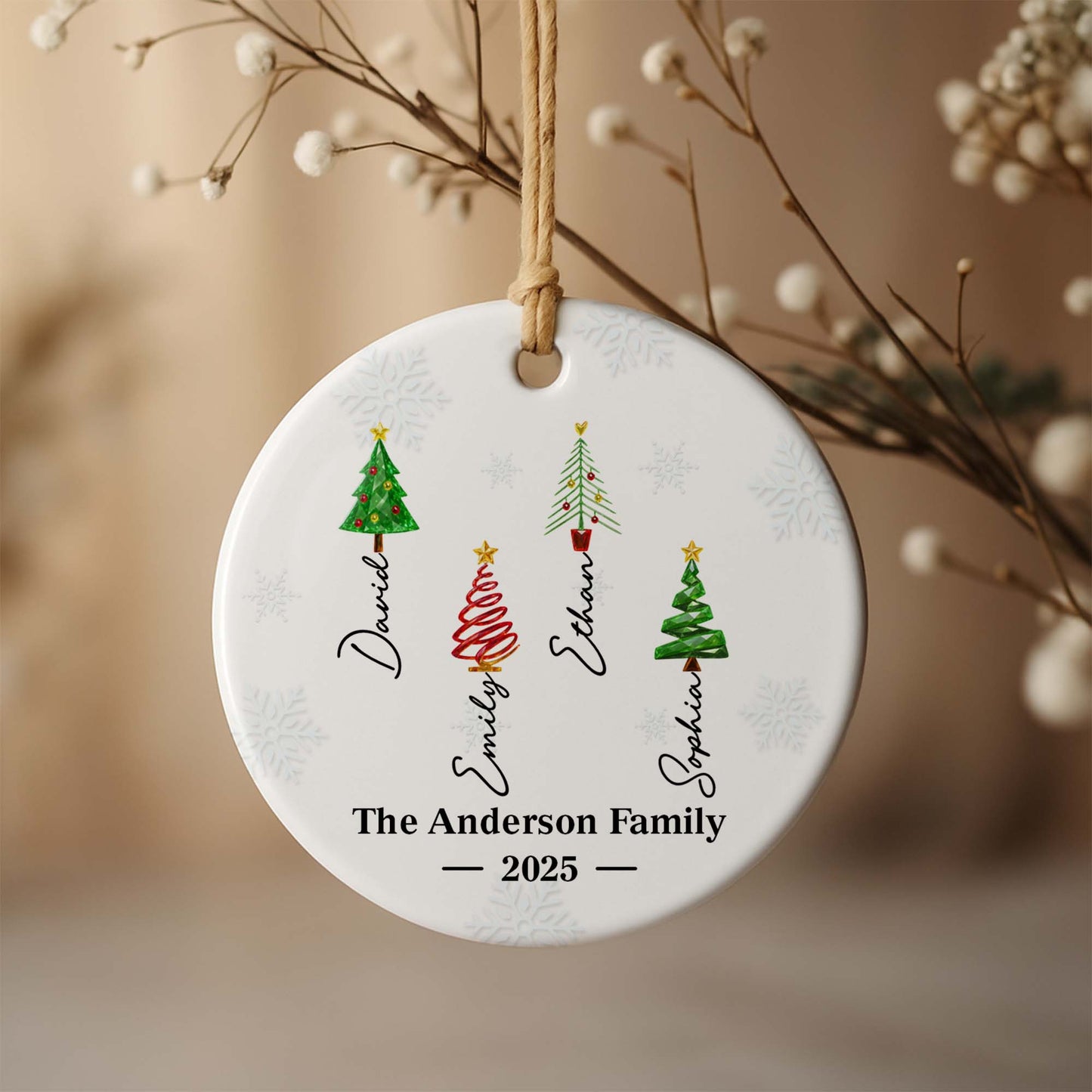 The Anderson Family, Celebrate Christmas With Unique Trees