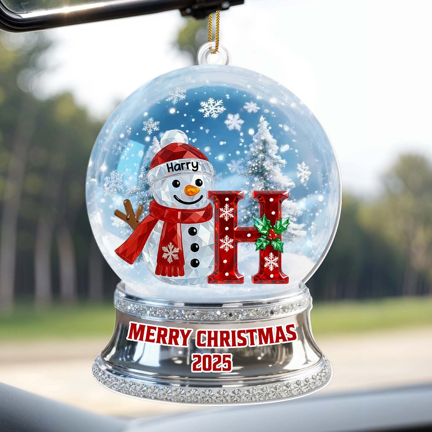 Merry Christmas Snowman And Festive Decor