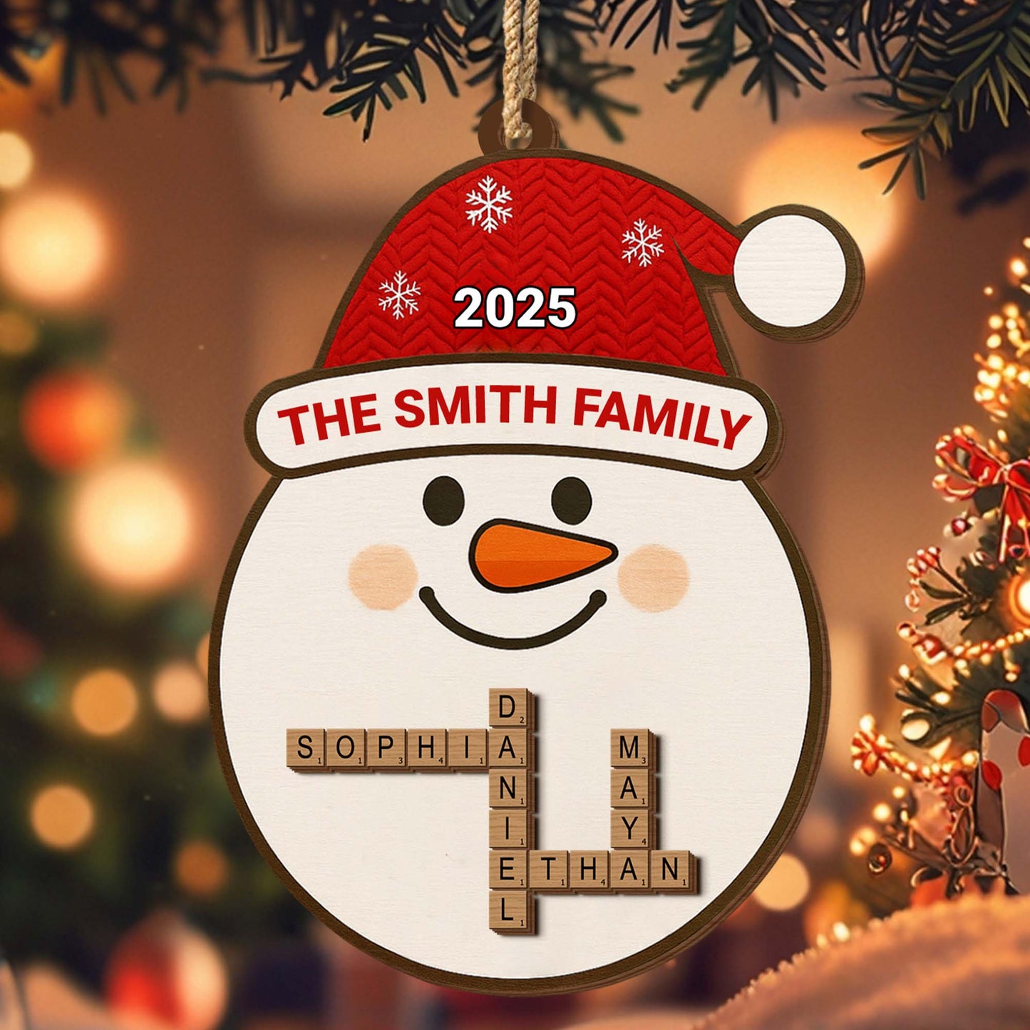 Celebrate The Festive Season With Snowman And Snowflakes