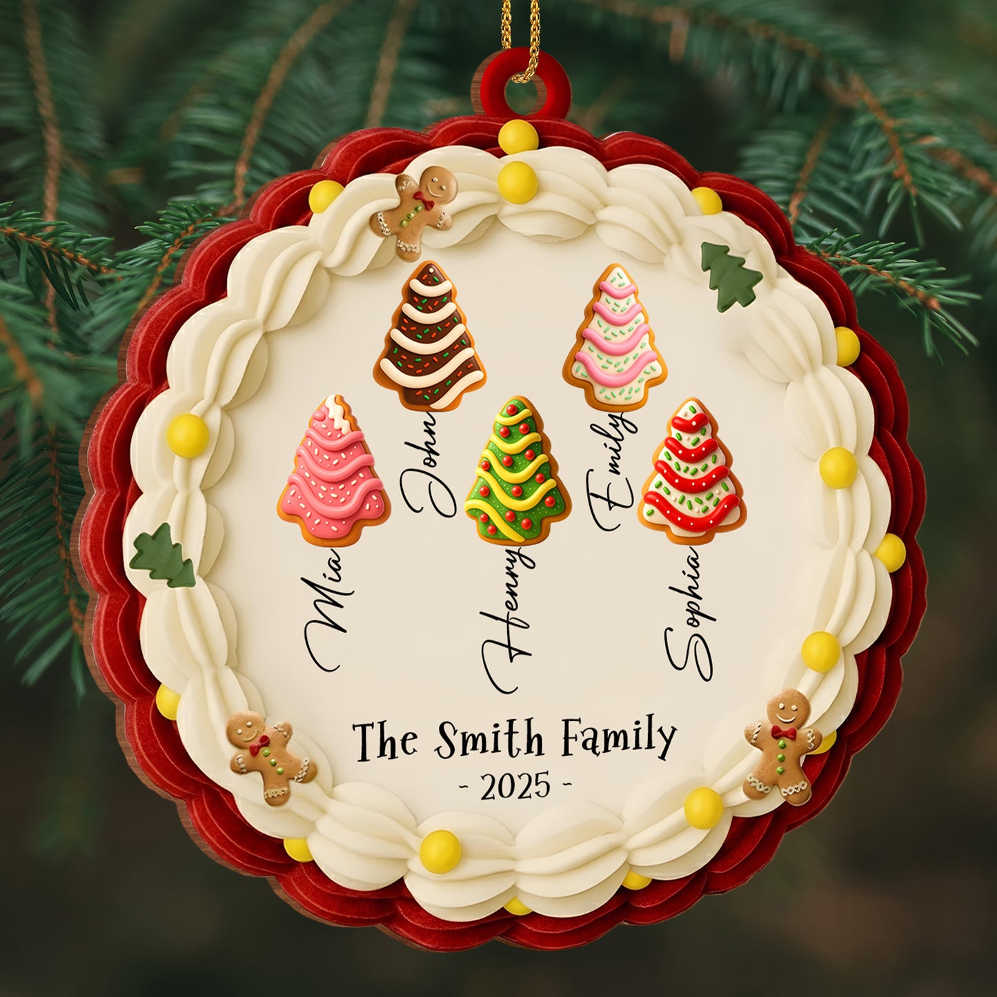 Celebrate The Festive Season With Christmas Trees And Gingerbread Man