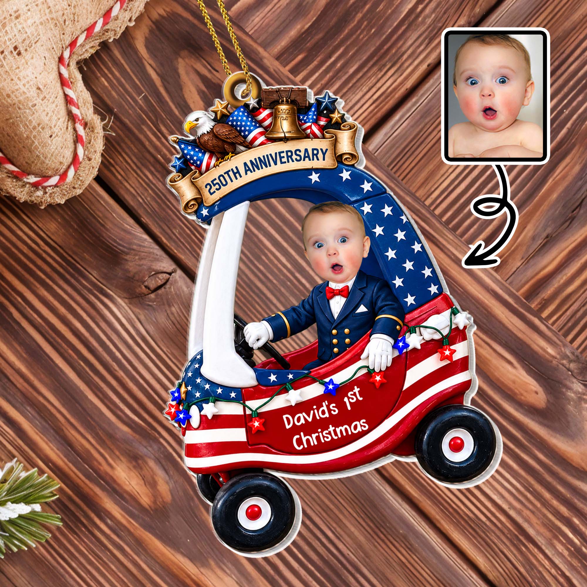 Our First Christmas Baby Car Ornament, Acrylic Ornament, Gift for