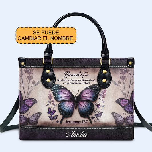 Bendito - Butterfly - Personalized Leather Handbag - btf_blessed_es_1-1