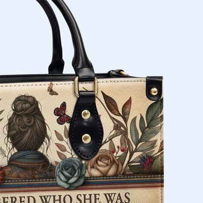 She Remembered - Butterfly - Personalized Leather Handbag - btf_remember_1 ag34