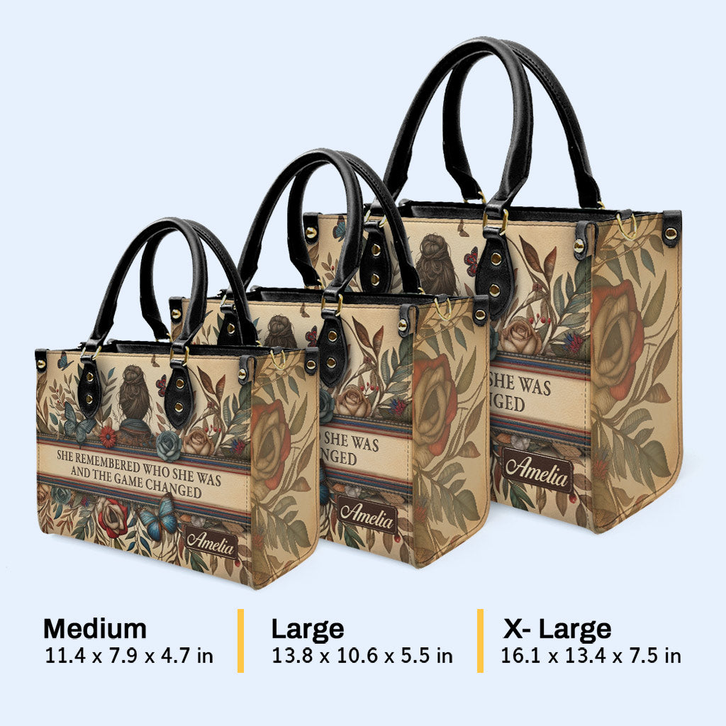 She Remembered - Personalized Custom Leather Handbag - btf_remember_1 ag34