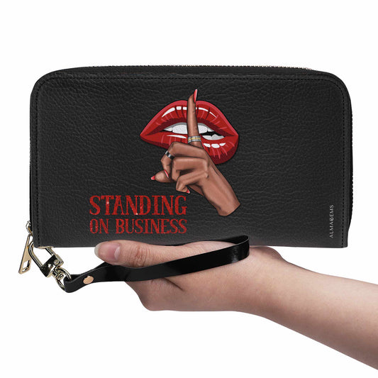 Standing On Business - Leather Wallet - business01WL