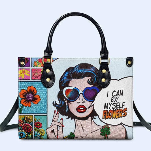 I Can Buy Myself Flowers - Bespoke Leather Handbag - buyflowers02