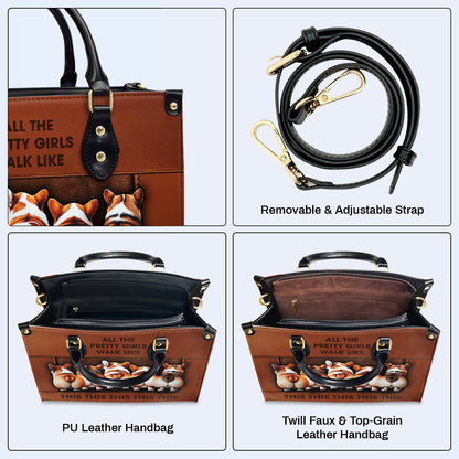 Corgi Walk - Bespoke Leather Handbag - corgiwalk01