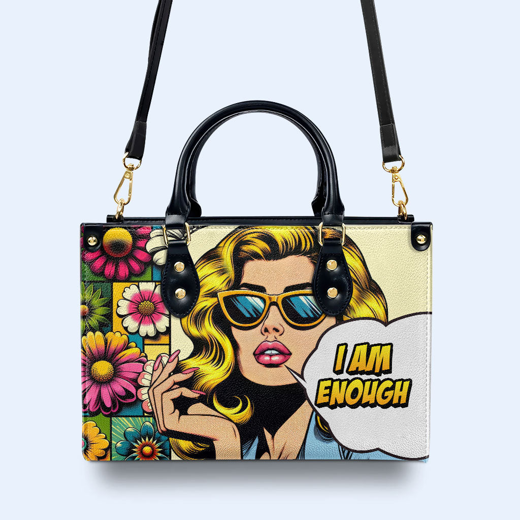 I Am Enough - Bespoke Leather Handbag - enough05