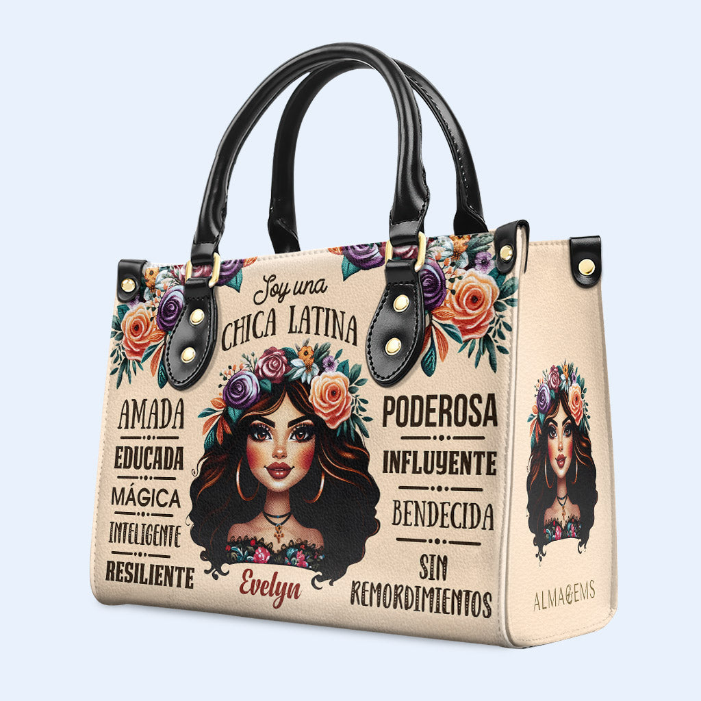 Soy Una Chica Latina - Personalized Leather Handbag - HG02