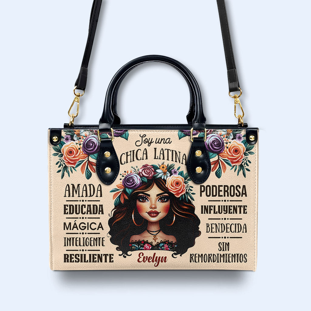 Soy Una Chica Latina - Personalized Leather Handbag - HG02