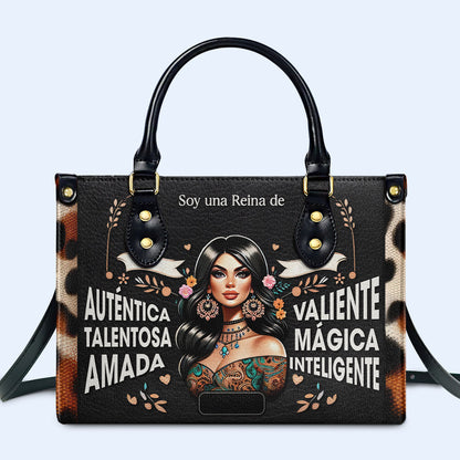 Soy Una Reina - Personalized Leather Handbag - HG04