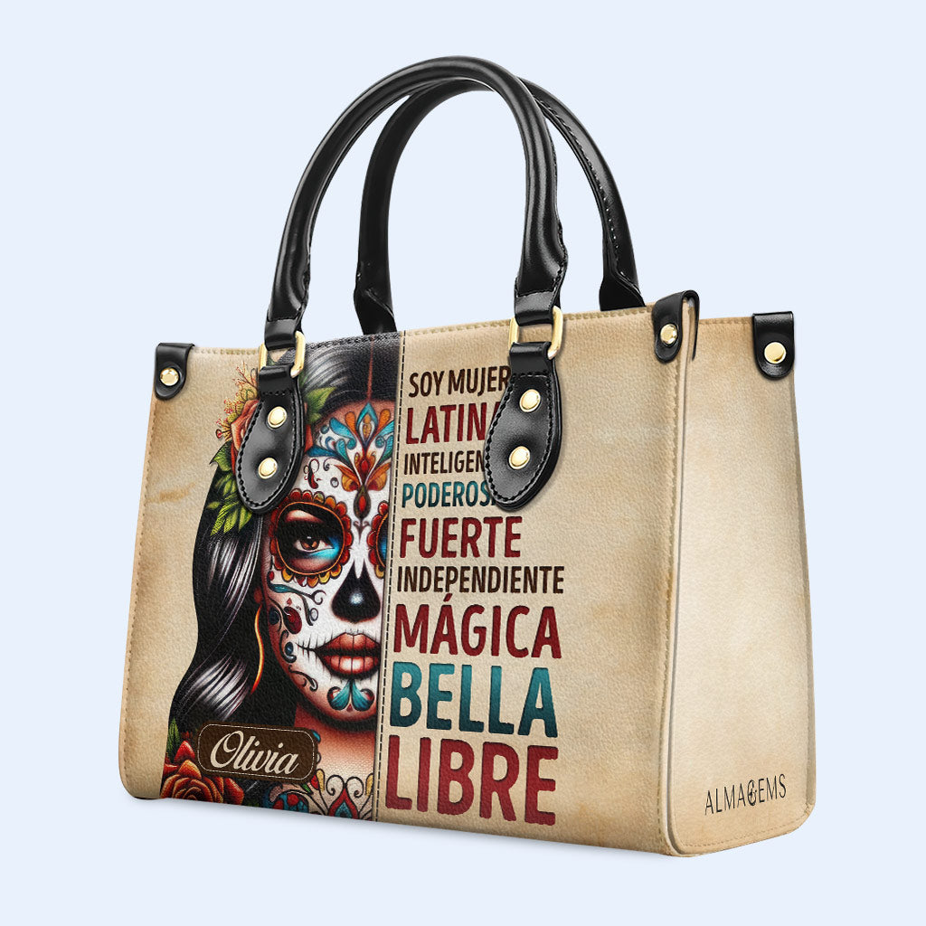 Soy Mujer Latina - Personalized Leather Handbag - HG23