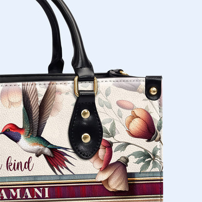 Be Kind - Hummingbird - Personalized Leather Handbag - hmb_bekind_4 ag25