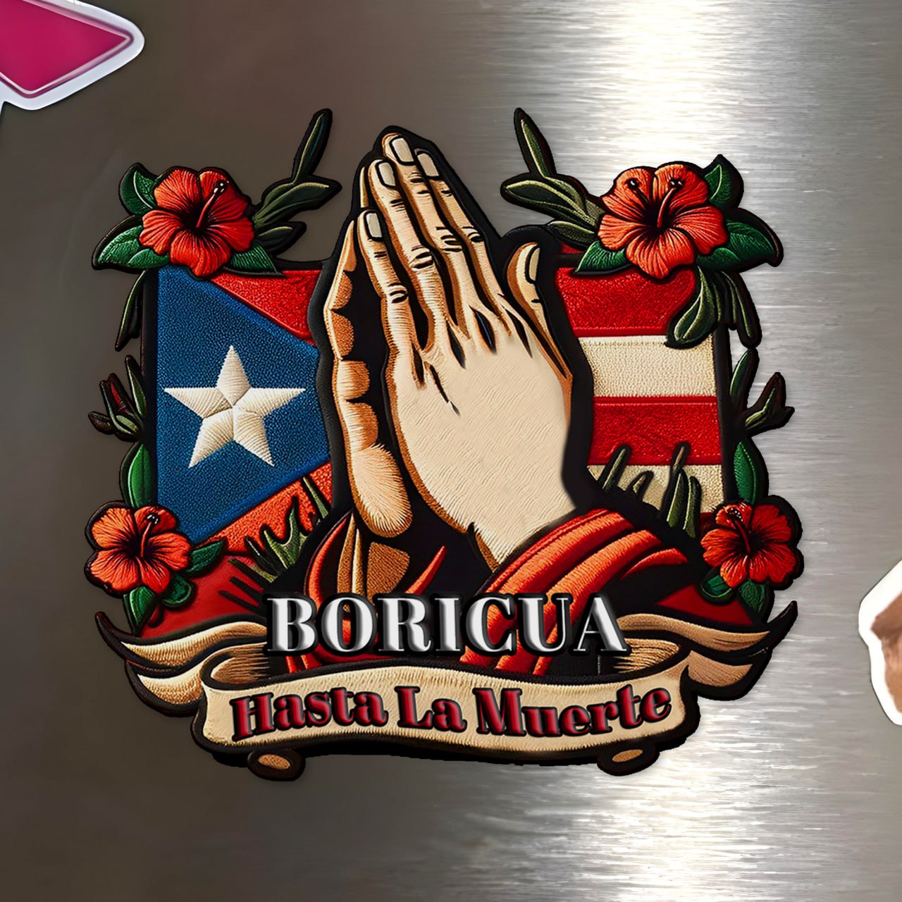 Boricua Hasta La Muerte Orgullo Puertorriqueño - Imán de Nevera Personalizado - HS019_MAGN