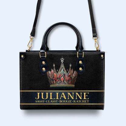 Queen Black - New - Bespoke Leather Handbag - queen02black