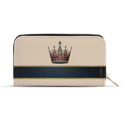 Queen Beige - New - Leather Wallet - queen02beigeWL