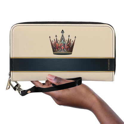 Queen Beige - New - Leather Wallet - queen02beigeWL
