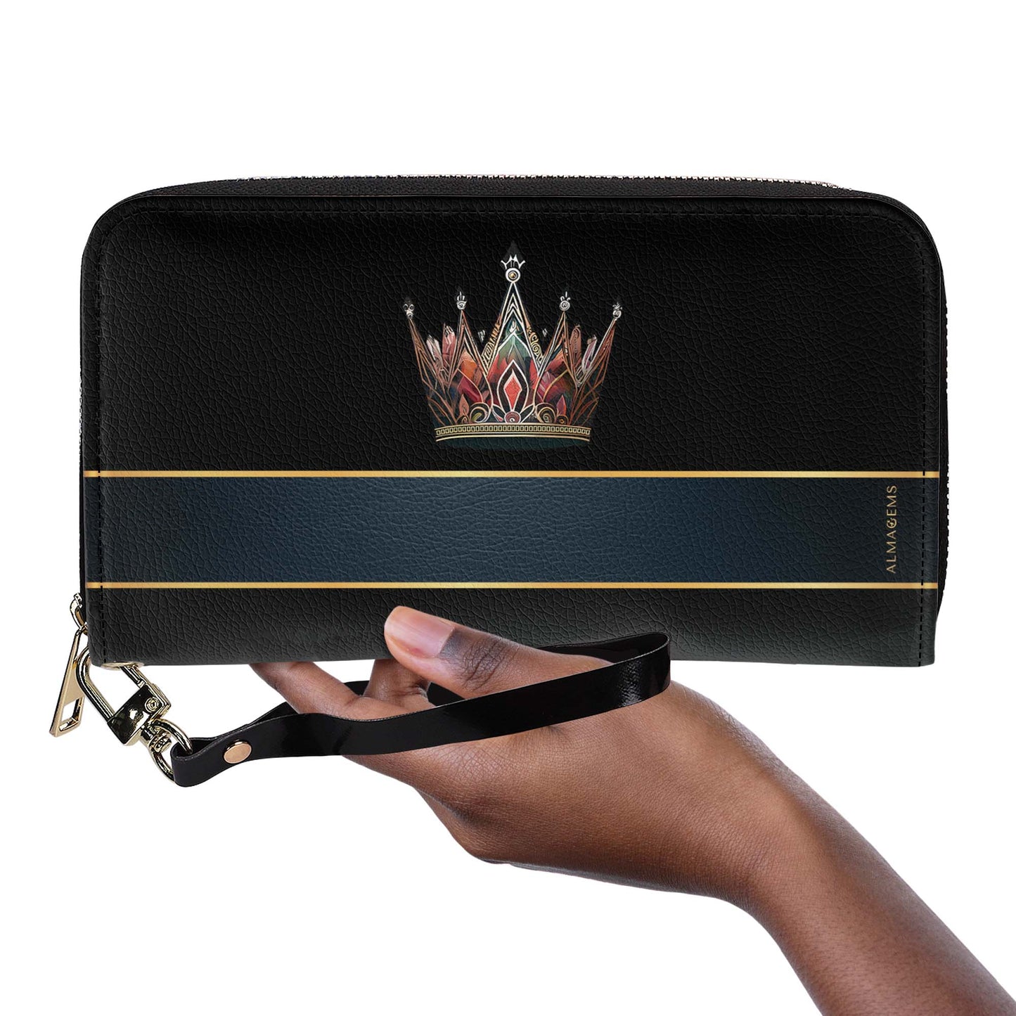 Queen Black - New - Leather Wallet - queen02blackWL