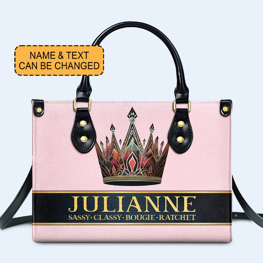 Queen Pink - New - Bespoke Leather Handbag - queen02pink