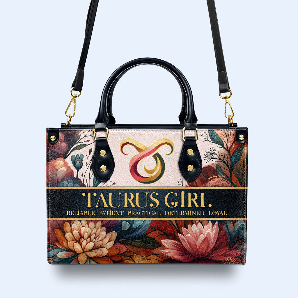 Reina del Zodíaco - Bolso de mano de cuero personalizado - queen05flowers