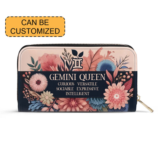 Queen Flowers No.10 - Leather Wallet - queen10flowersWL