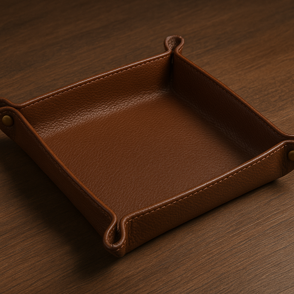 A Stylish Home for His Essentials: How to Make a Leather Valet Tray