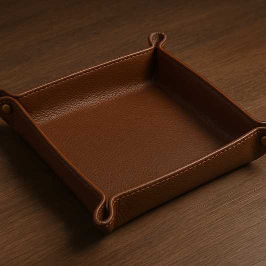 A Stylish Home for His Essentials: How to Make a Leather Valet Tray