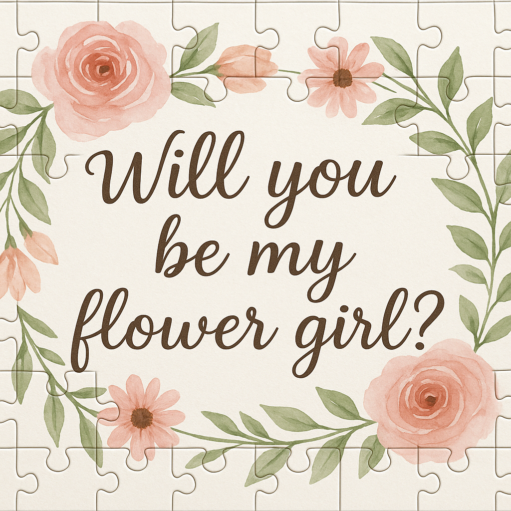 The Sweetest Proposal: Asking with a "Will You Be My Flower Girl" Puzzle