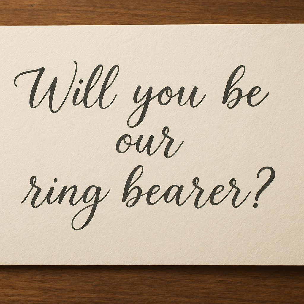 A "Ring-Fect" Proposal: Asking "Will You Be Our Ring Bearer?" with a Special Gift
