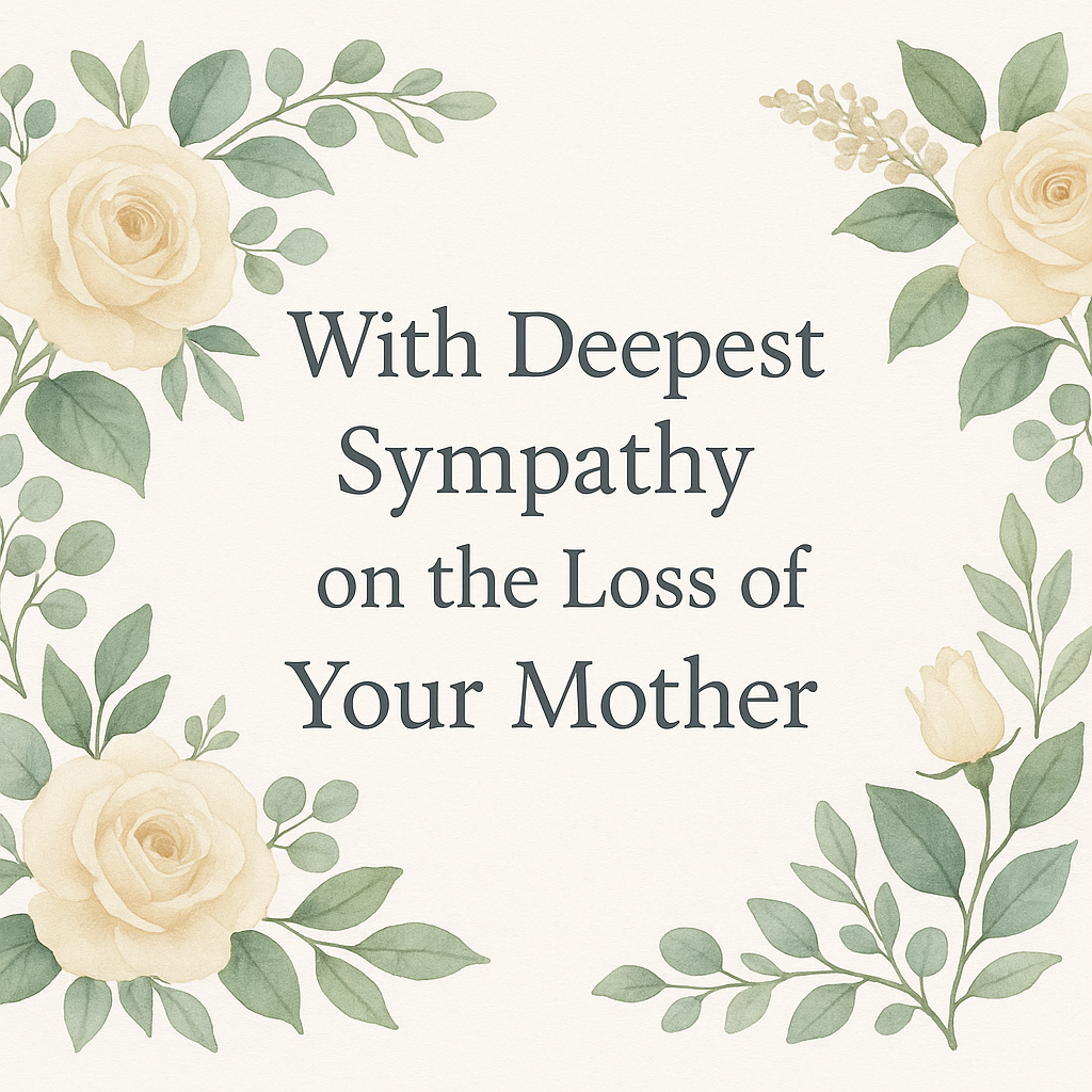 From the Heart: A Gentle Guide on What to Write in a Sympathy Card for Loss of a Mother