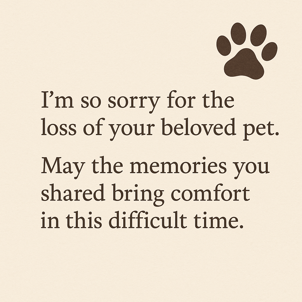 Honoring a Furry Friend: What to Write in a Sympathy Card for a Pet