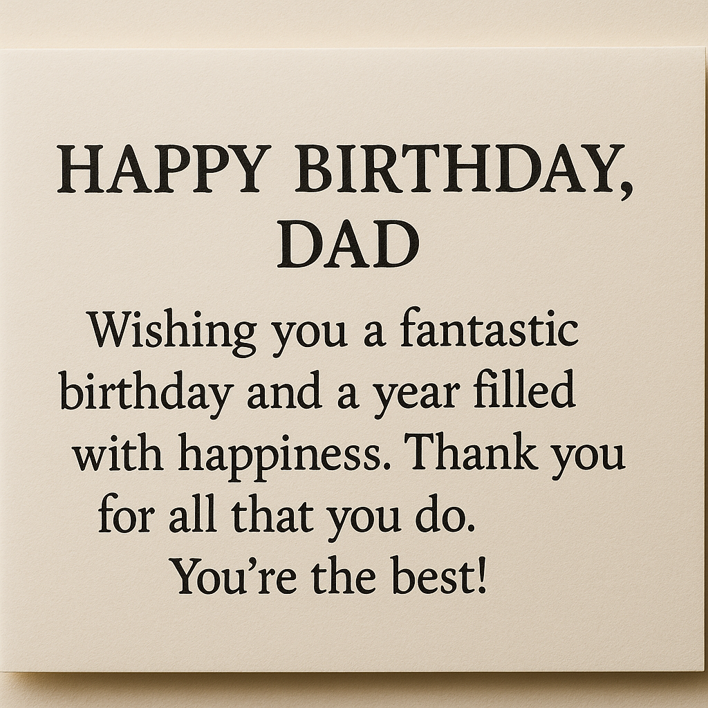 More Than "Happy Birthday": A Guide on What to Write in a Dad's Birthday Card