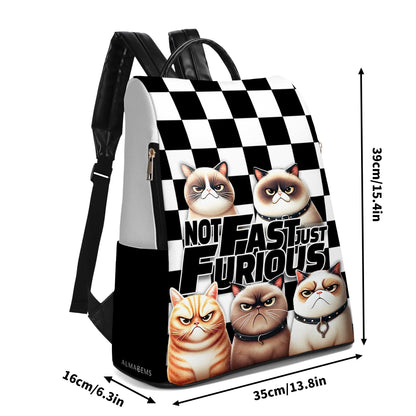 Not Fast Just Furious - Personalized Leather BackPack - BP_CAT05