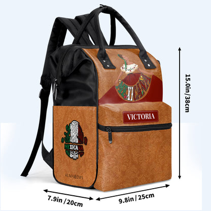 MEXICANA - Mochila de viaje personalizada con diseño de pico de pato - ME006_DKB