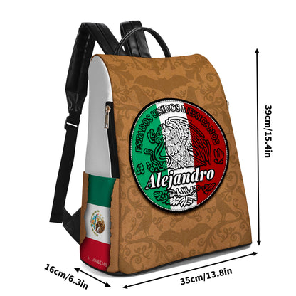 Estados Unidos Mexicanos - Mochila de Cuero Personalizada - BP_MX12