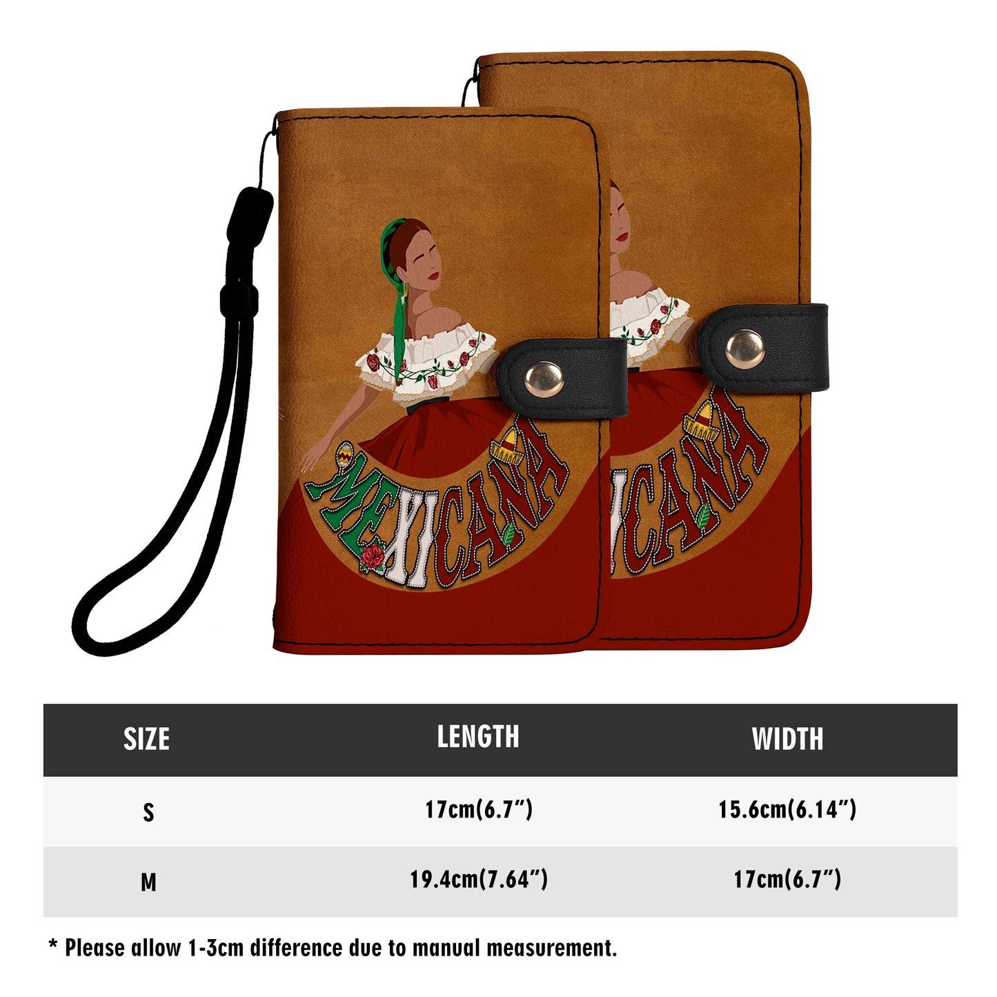 MEXICANA - Cartera de piel personalizada para teléfono - ME006_PW