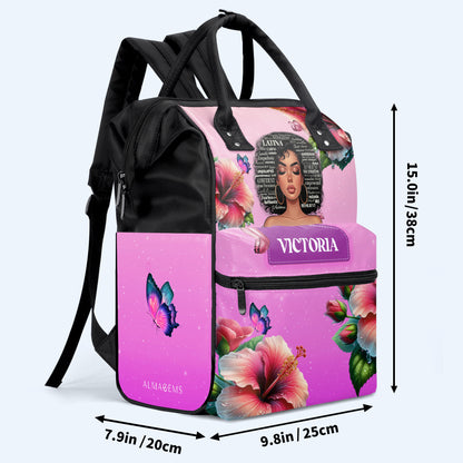 Proud Latina - Personalized Custom Duckbilled Travel Backpack - HS038_DKB