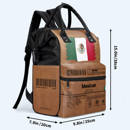 Mexican Nutrition Facts - Personalized Custom Duckbilled Travel Backpack - ME055_DKB