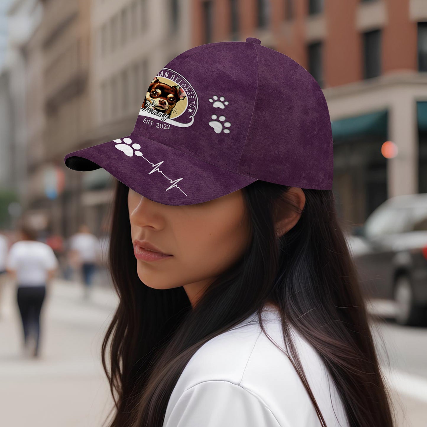 Este humano pertenece a: gorra de béisbol personalizada especial, gorra de béisbol con estampado completo - PET002_BAC