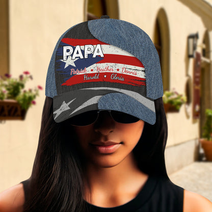 Orgulloso de ser Boricua - Gorra personalizada, gorra de béisbol con estampado completo - LA036_BAC