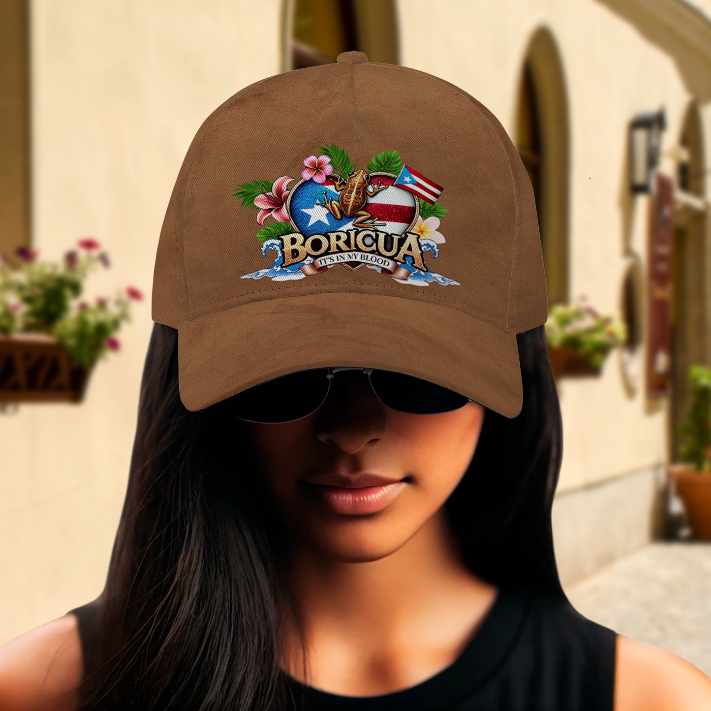 BORICUA. ESTÁ EN MI SANGRE - Gorra personalizada personalizada, gorra de béisbol con estampado completo - LA023_BAC