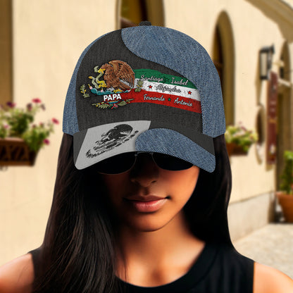 Orgulloso de ser mexicano - Gorra personalizada con estampado completo - ME056_BAC