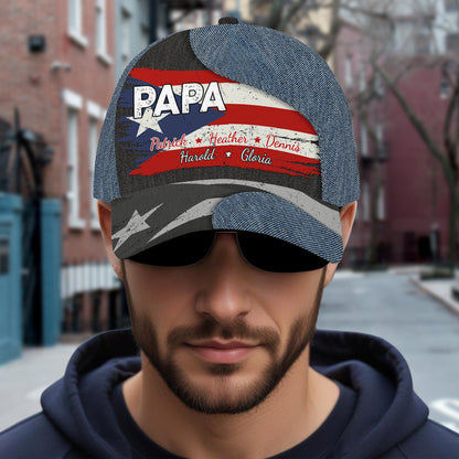 Orgulloso de ser Boricua - Gorra personalizada, gorra de béisbol con estampado completo - LA036_BAC