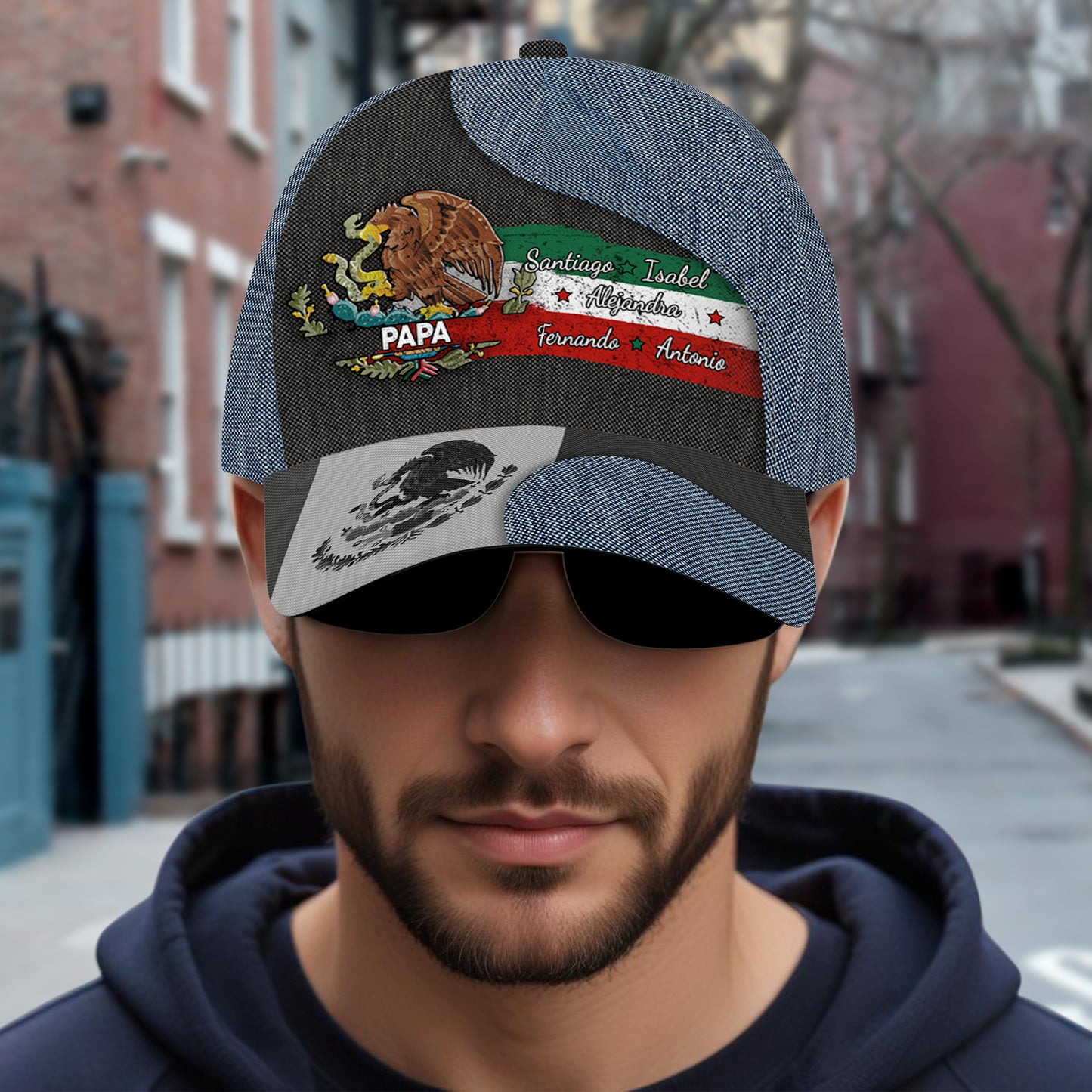 Orgulloso de ser mexicano - Gorra personalizada con estampado completo - ME056_BAC