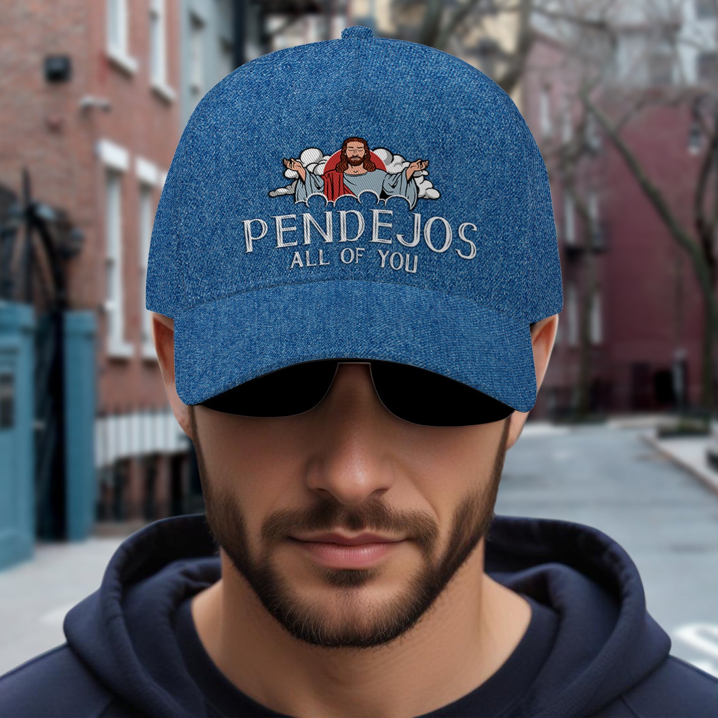 PENDEJOS TODOS USTEDES - Gorra personalizada personalizada, gorra de béisbol con estampado completo - HS055_BAC