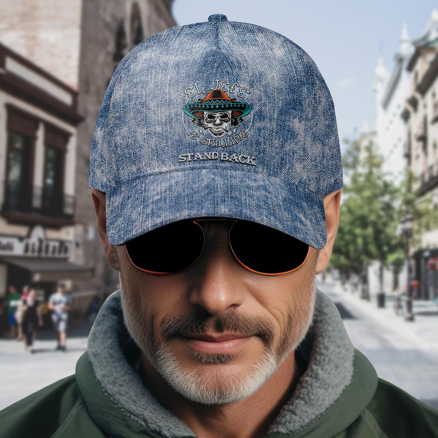 EL JEFE - Gorra de béisbol personalizada con estampado integral - HS057_BAC