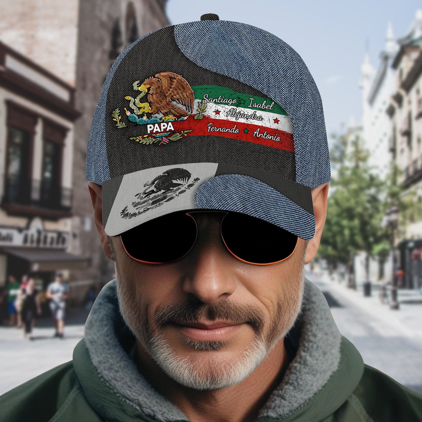 Orgulloso de ser mexicano - Gorra personalizada con estampado completo - ME056_BAC