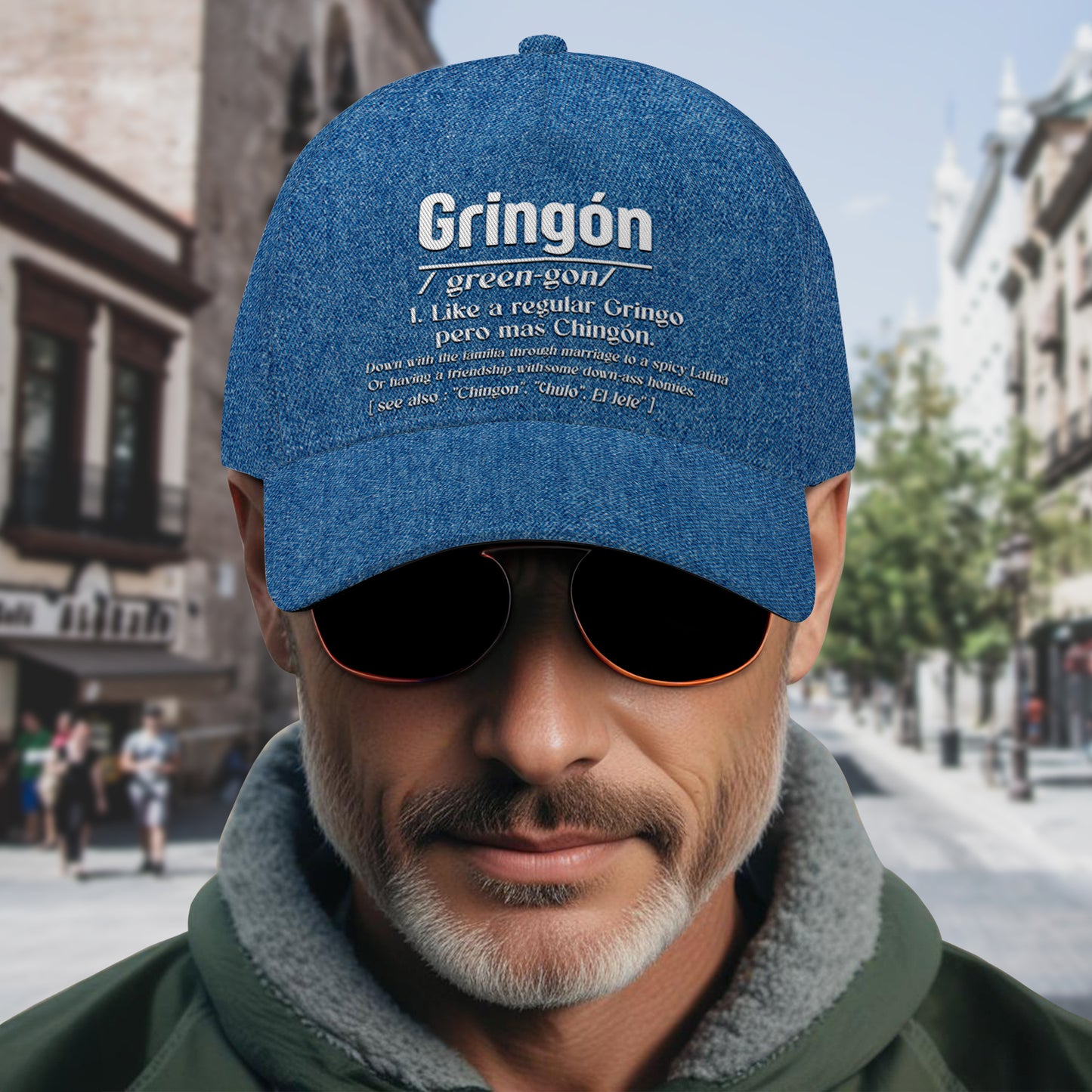 Gringón - Gorra personalizada personalizada, gorra de béisbol con estampado completo - HS058_BAC