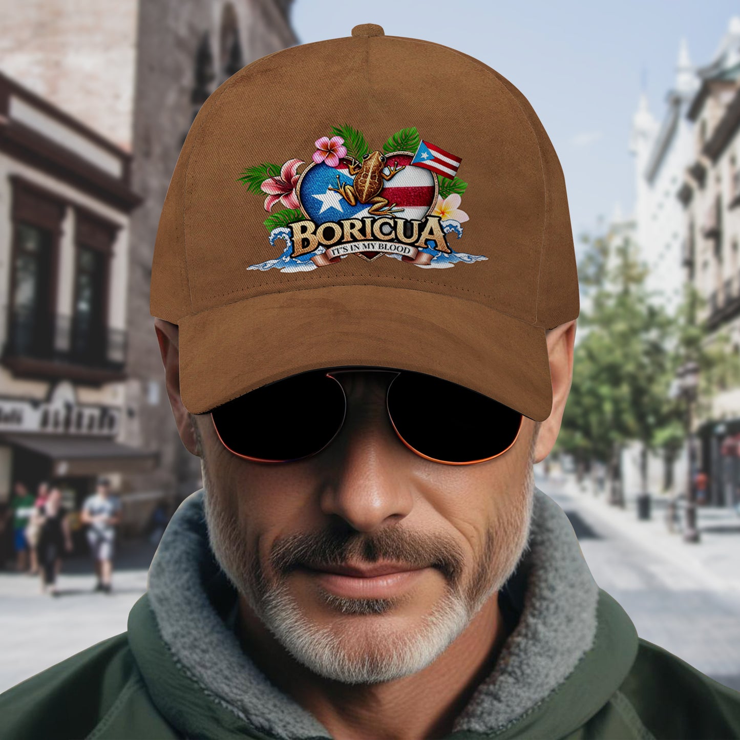 BORICUA. IT'S IN MY BLOOD - Personalized Custom Hat, All Over Print Baseball Cap - LA023_BAC