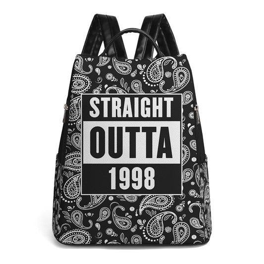 STRAIGHT OUTTA - Mochila de cuero personalizada - BP_M01